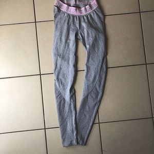 Comfortable squat proof full leg light grey with bum design leggings, sexy look
